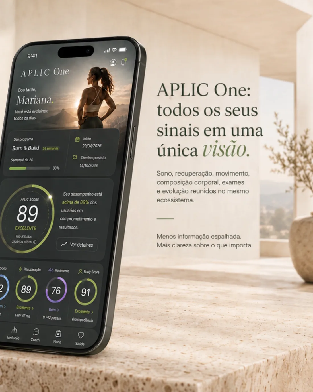 Aplic One reunindo indicadores acompanhados pela equipe